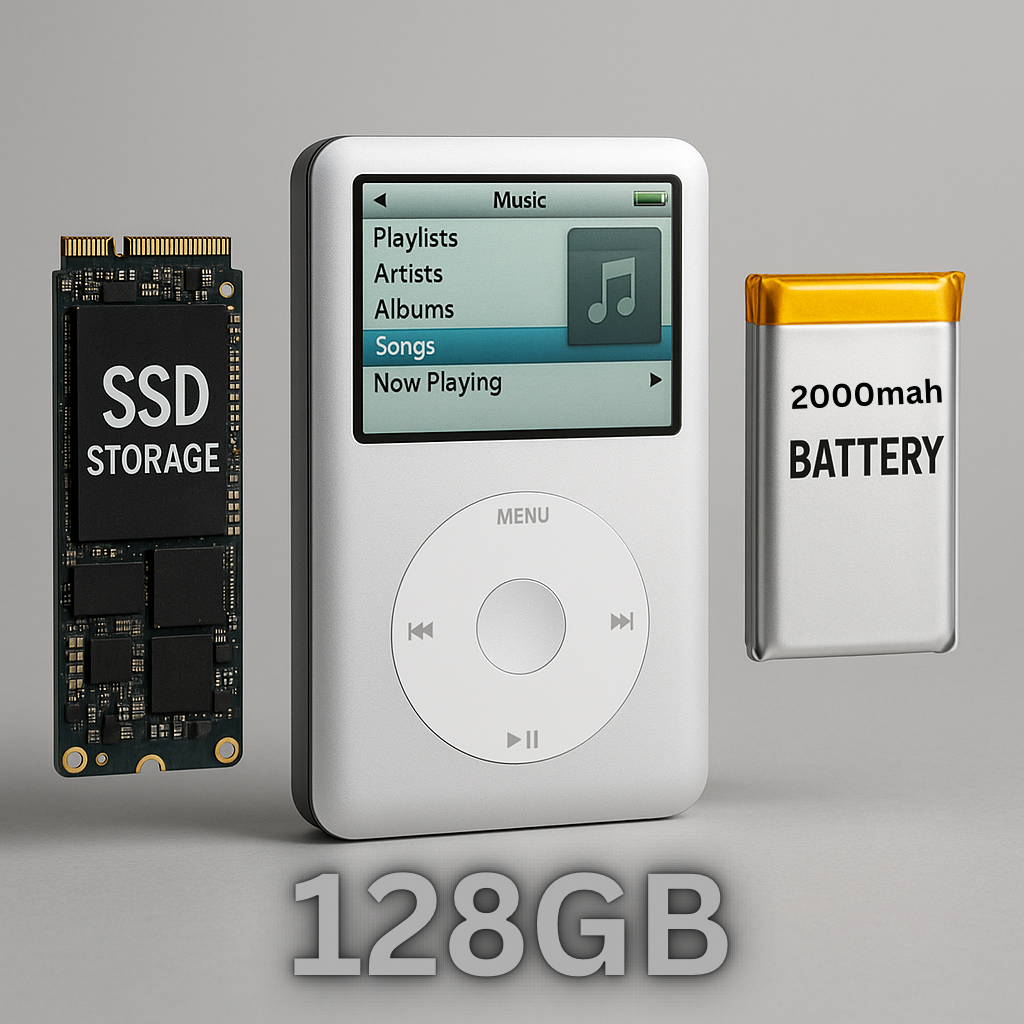 iPod Classic 6.5/7Gen 128GB Flash Modded iPod - Build Your iPod