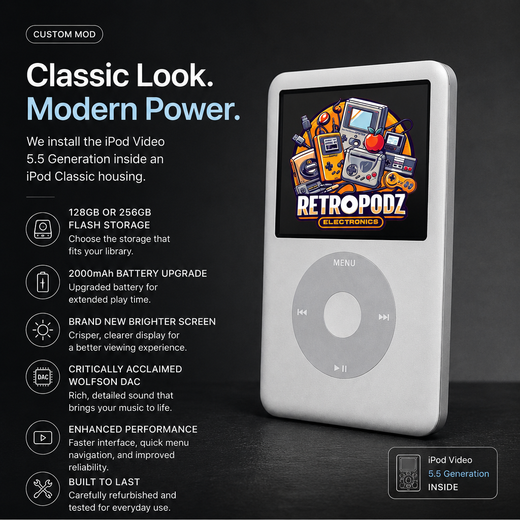 5.5 Gen in iPod Classic – 7gen Metal Housing