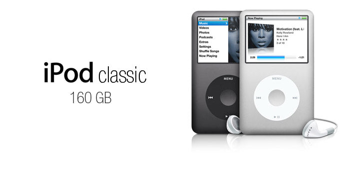 iPod Classic 7th Gen 160gb Grey/Silver- Refurbished